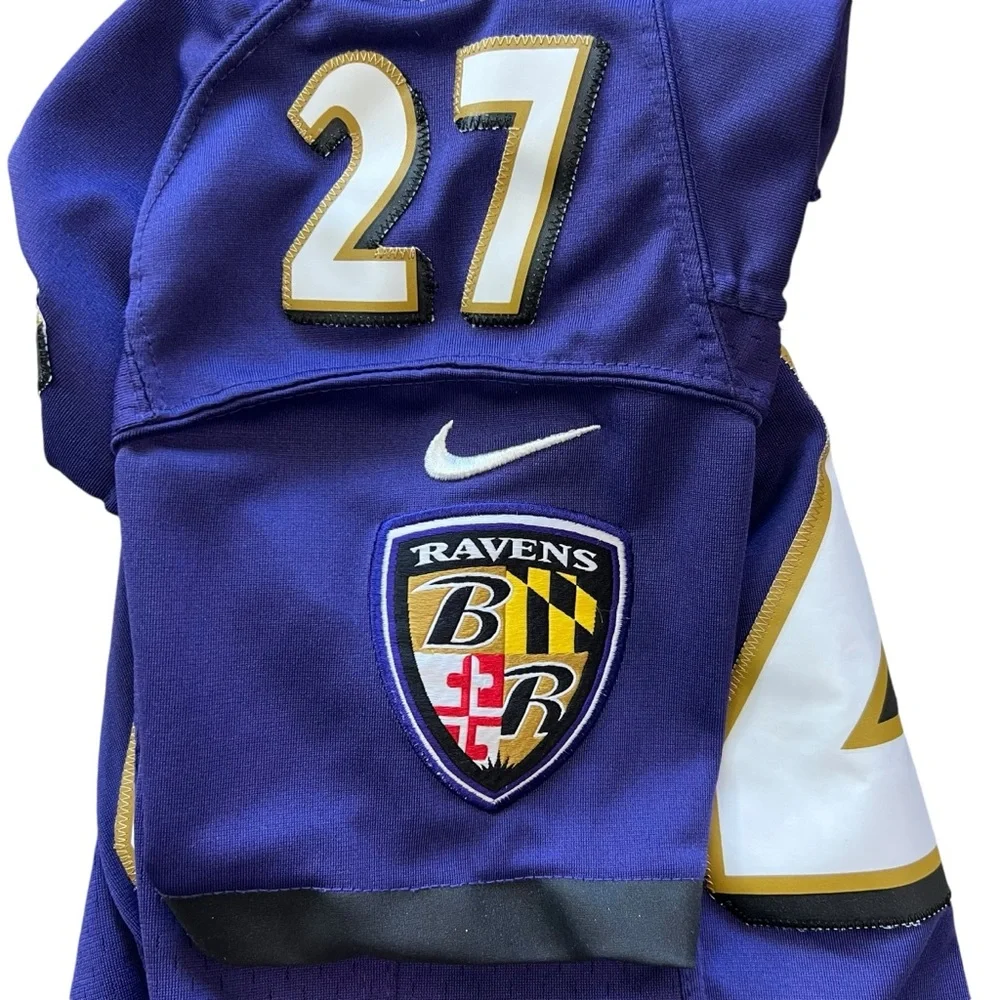 NFL Baltimore Ravens Jersey Child Sz S Rice 27 Appliqué